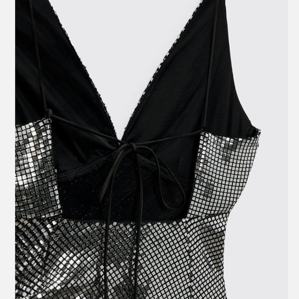 Zara Metallic One Shoulder Dress - Picture 14 of 14
